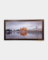 Golden Temple View on a Cloudy Day - on a Light Grey Wall