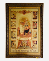 10 Gurus and Guru Granth Sahib Ji - Golden Tone (Medium)