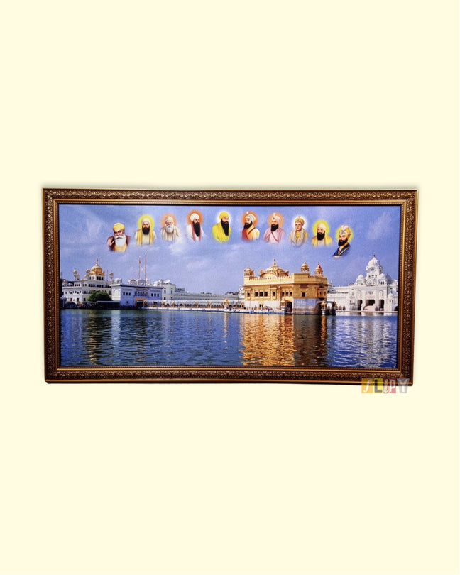 Golden Temple with 10 Gurus - Blue Tone (Large)